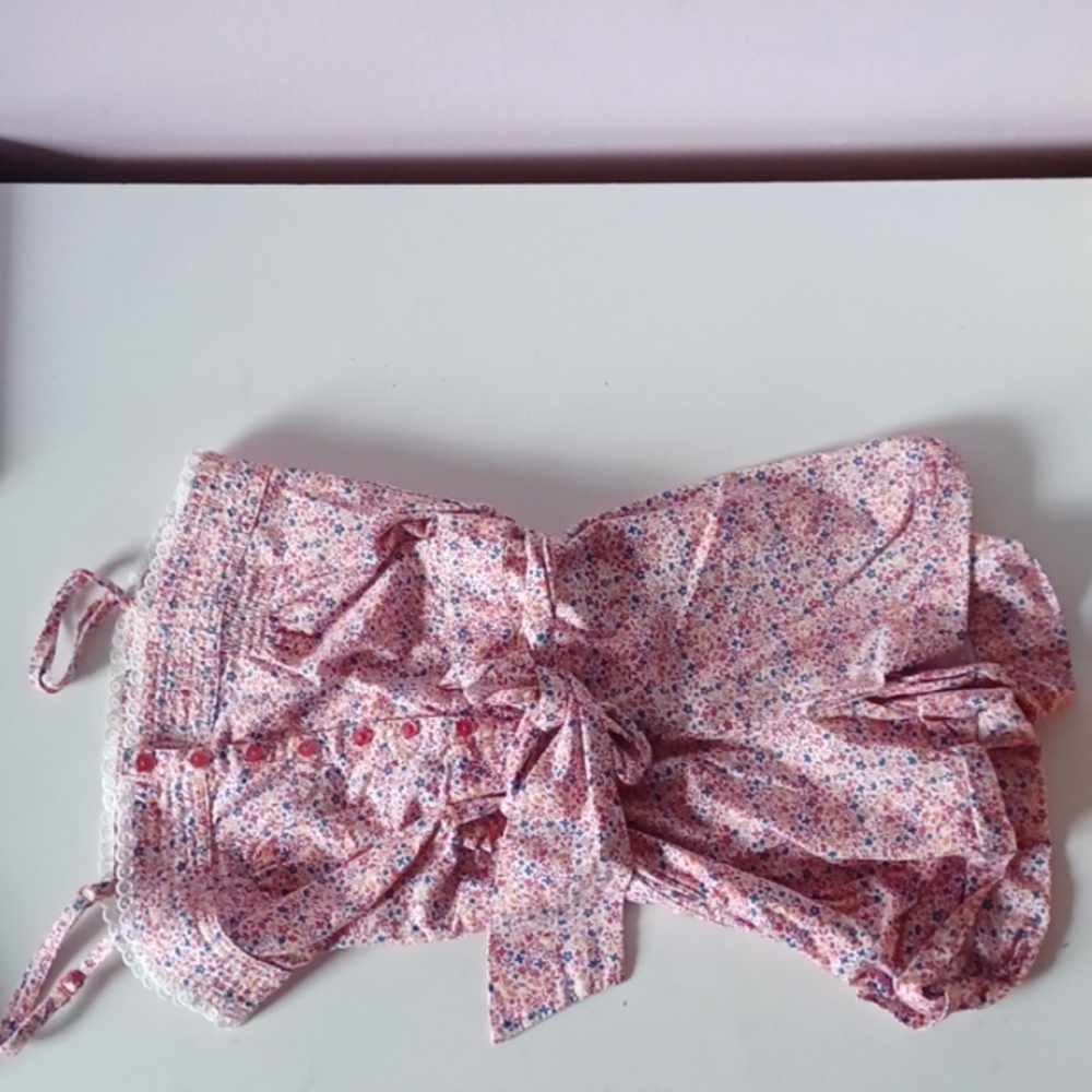 Size 8 pink flower romper